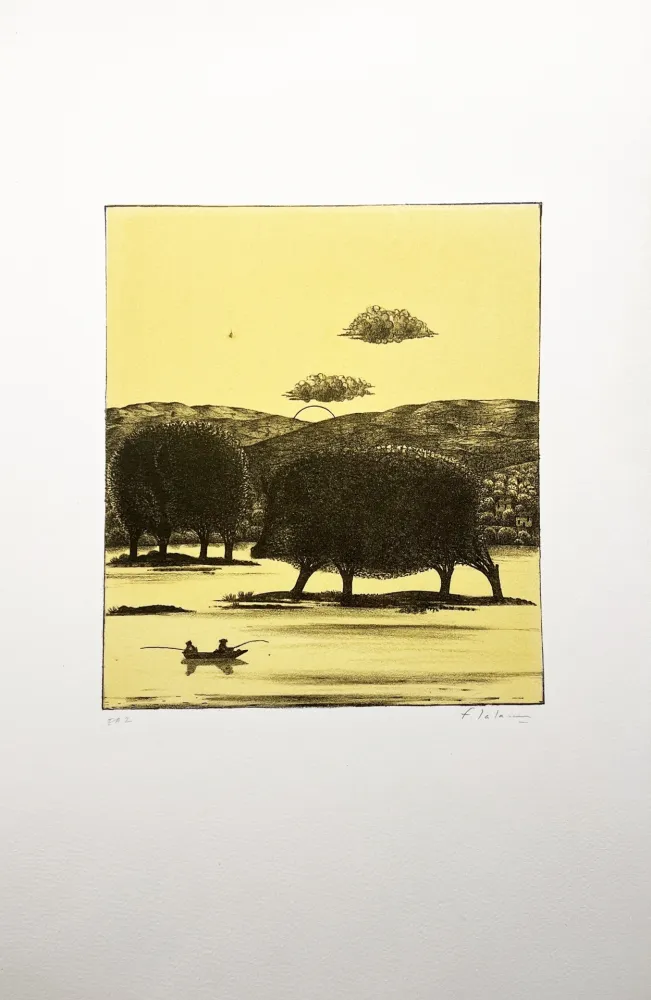 Lithograph Lalanne - LES PÊCHEURS CHASSÉS (Polymorphoses 9) 1978