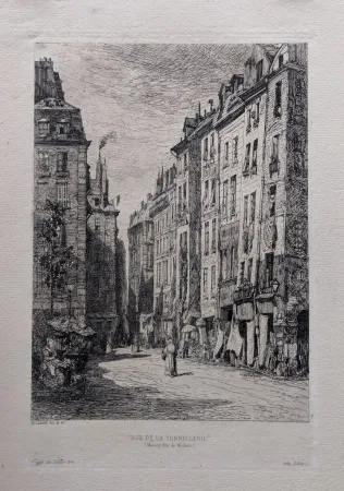 Etching Lalanne - Rue de la Tonnellerie