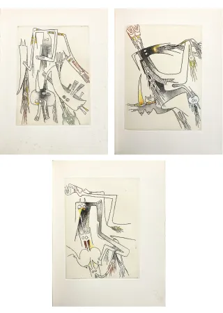 Illustrated Book Lam - A. Artaud. LE THÉÂTRE ET LES DIEUX. Avec 5 eaux-fortes réhaussées à la main par Wifredo Lam (1966)