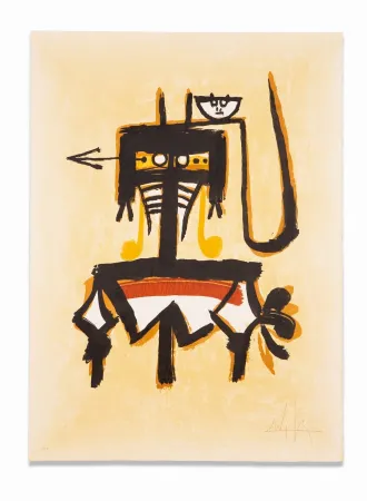 Lithograph Lam - Barcelona (in gold)