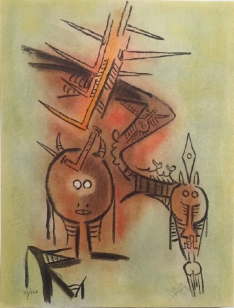 Lithograph Lam - Belle Epine, from Pleni Luna 