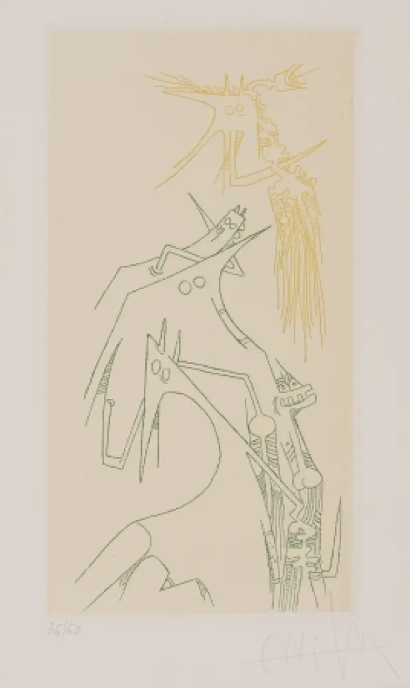 Etching Lam - Composición Surrealista