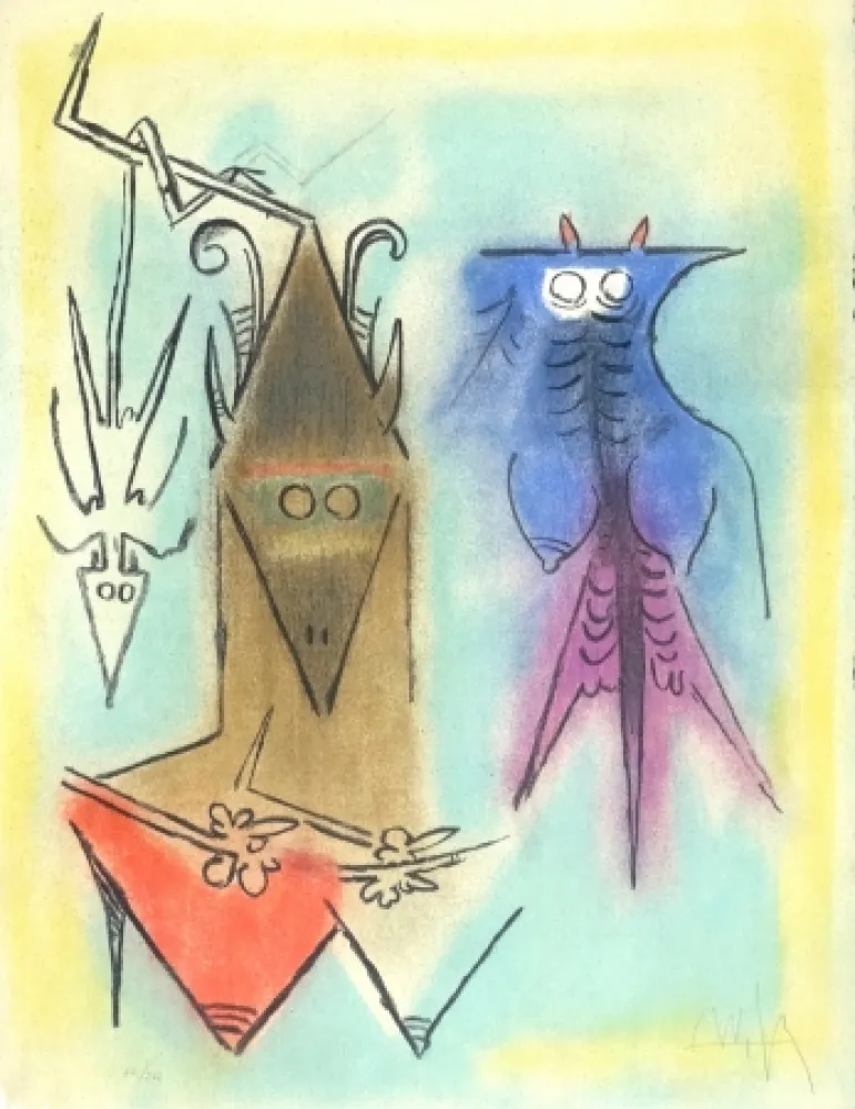 Lithograph Lam - Démons familiers