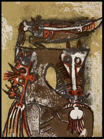 Lithograph Lam - Double personnages 