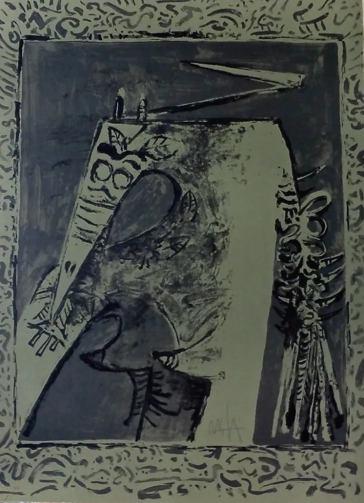 Lithograph Lam - Figura verde