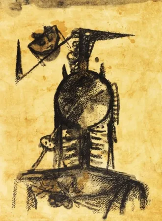 Lithograph Lam - Jean Cassou