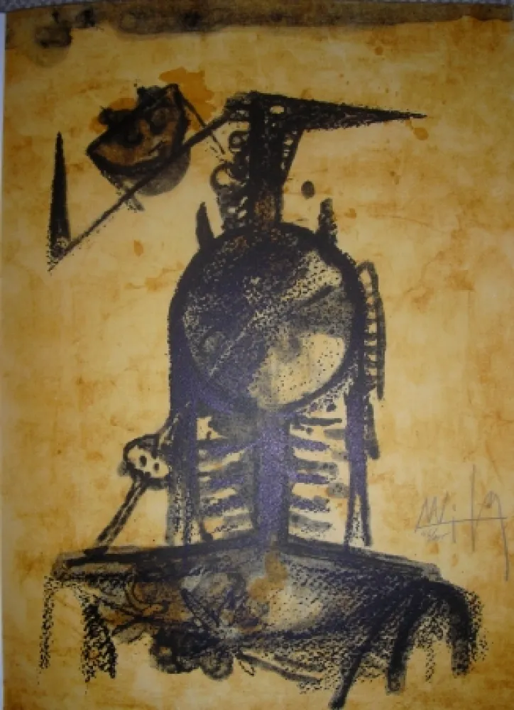 Lithograph Lam - Jean Cassou: vingt-deux poèms