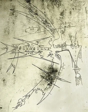 Etching And Aquatint Lam - Le Monde entre dans un sac