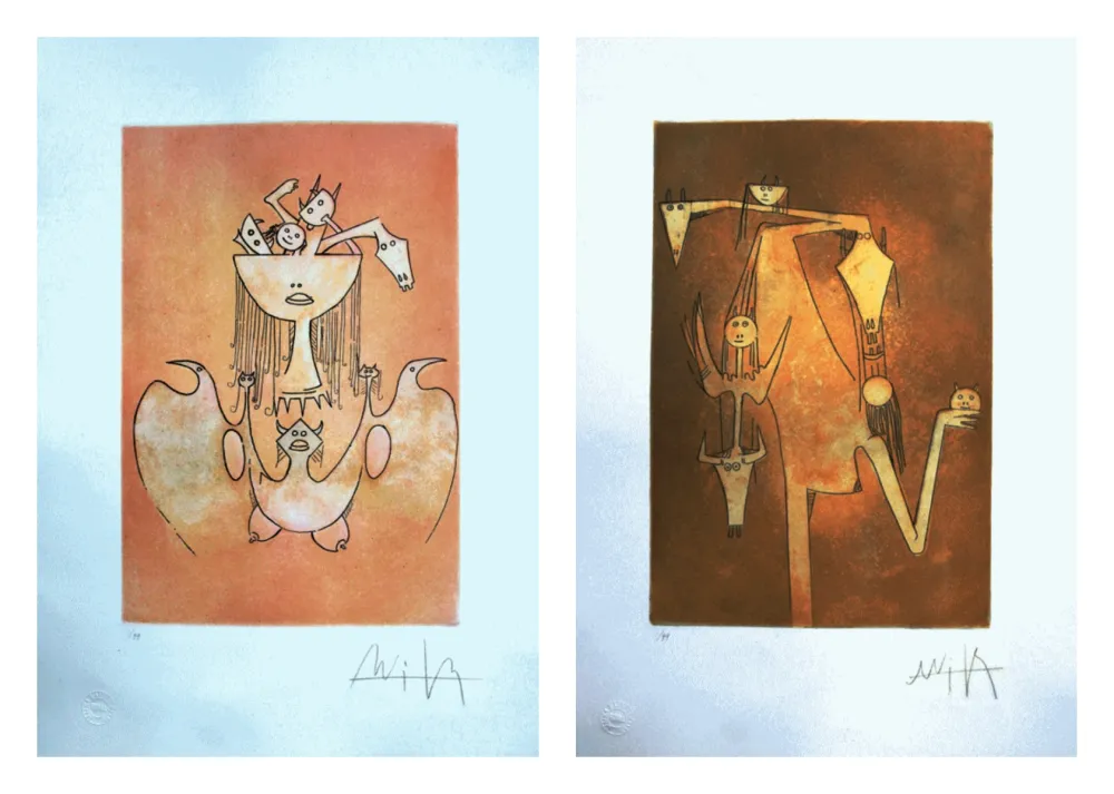 Etching And Aquatint Lam - Le monde magique; La sensualitè de la femme