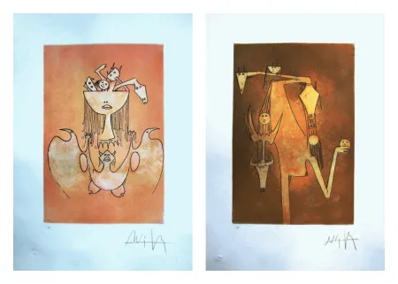 Etching And Aquatint Lam - Le monde magique; La sensualitè de la femme