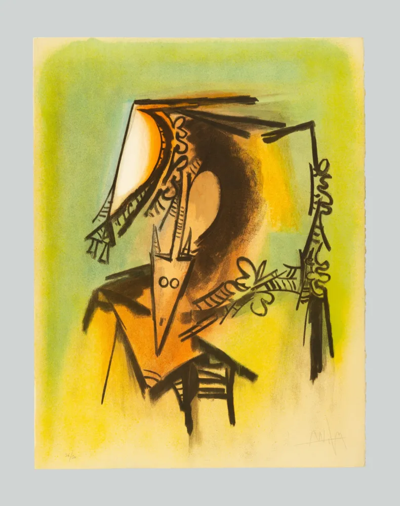 Lithograph Lam - Les loa Petro enfantent dans la danse