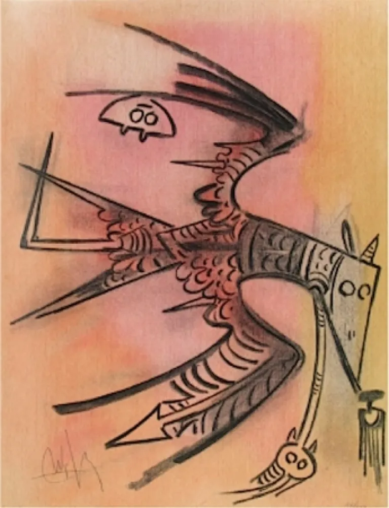 Lithograph Lam - Lune Haute, from Pleni Luna 