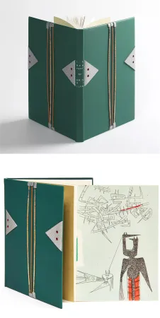 Illustrated Book Lam - René Char. LE REMPART DE BRINDILLES. 1 des 15 aquarellés par Wilfredo Lam (L. Broder 1953).