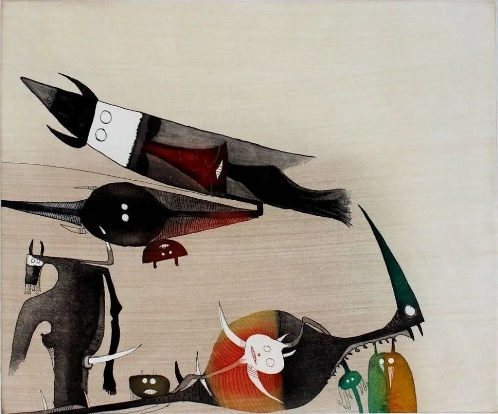 Etching And Aquatint Lam - Sans titre - XXe siecle plate #5