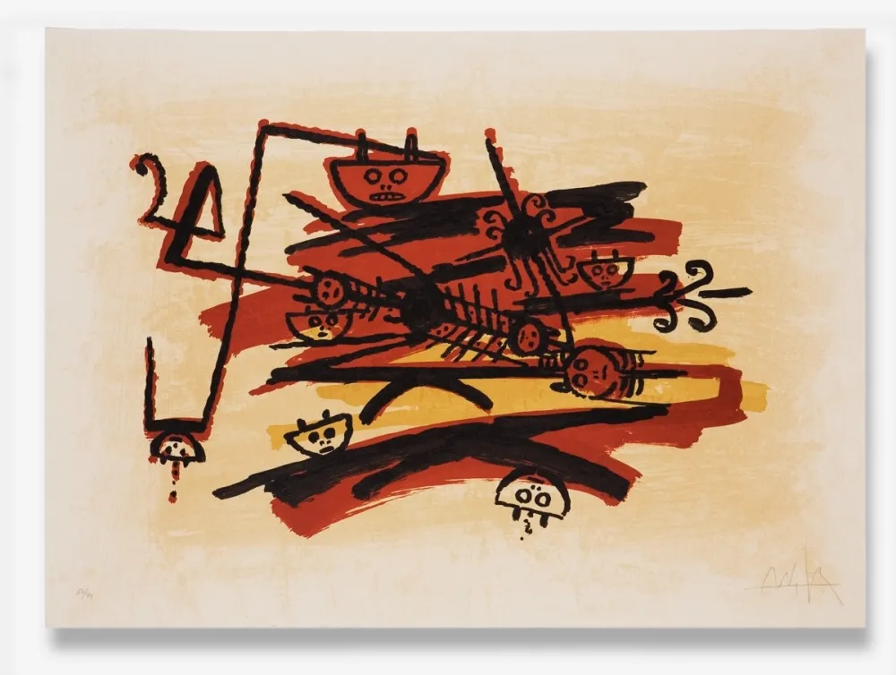 Lithograph Lam - Ultimo viaje del buque fantasma