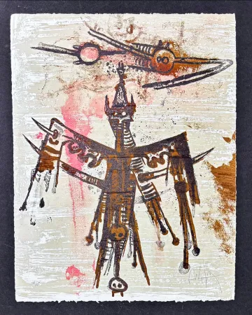 Lithograph Lam - Wifredo Lam (1902-1982) - Untitled - Color lithograph - 1970