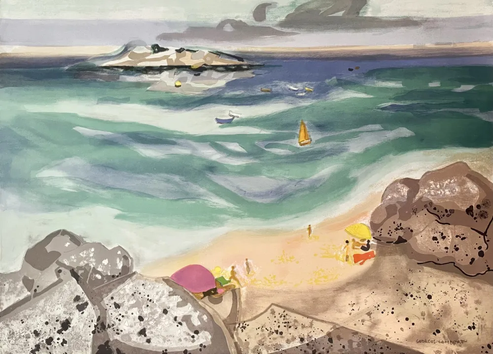 Lithograph Lambert - Au Bord de l'Océan