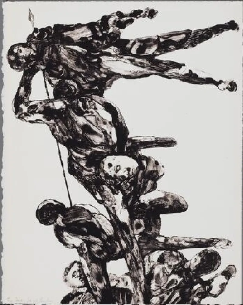 Lithograph Landau - Charades