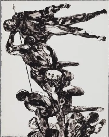 Lithograph Landau - Charades