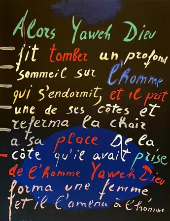 Lithograph Lanskoy - Alors Yaweh Dieu