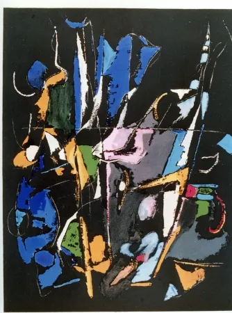 Lithograph Lanskoy - Composition noir  2