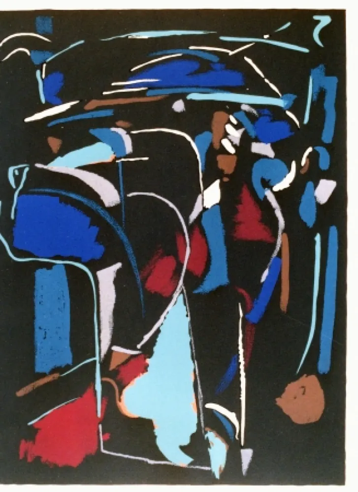 Lithograph Lanskoy - Composition noir 3