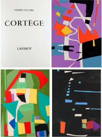 Illustrated Book Lanskoy - Pierre Lecuire : CORTÈGE. 24 pochoirs (ex. de tête avec suite complète) 1959.