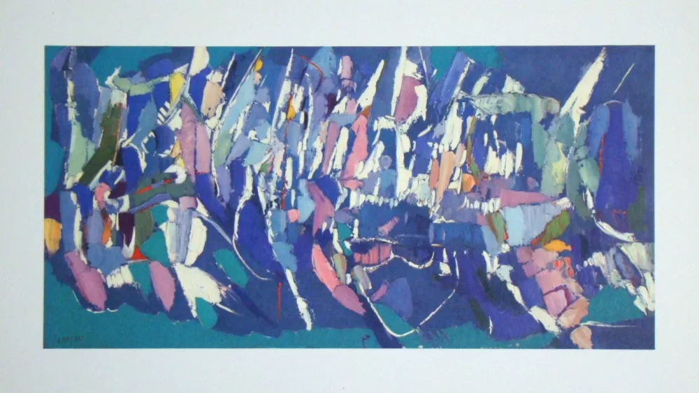 Lithograph Lanskoy - Ville fantôme