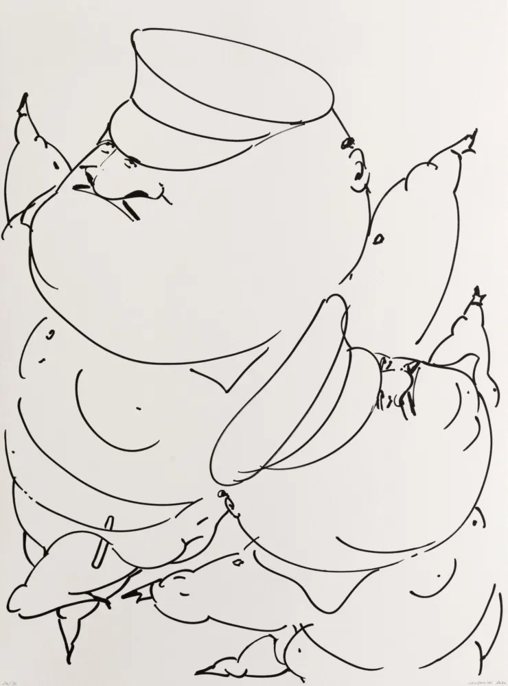 Lithograph Lanzarini  - Demostración de autoridad