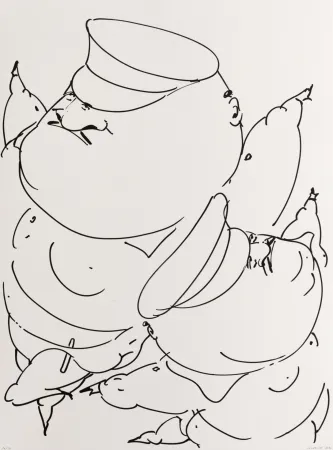 Lithograph Lanzarini  - Demostración de autoridad