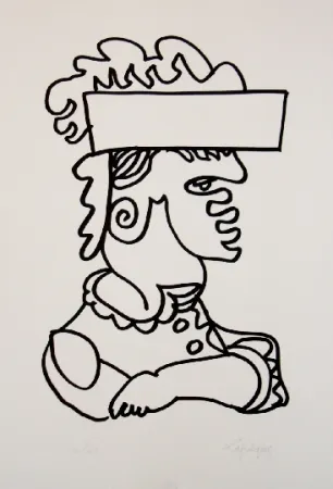 Lithograph Lapicque - Iago