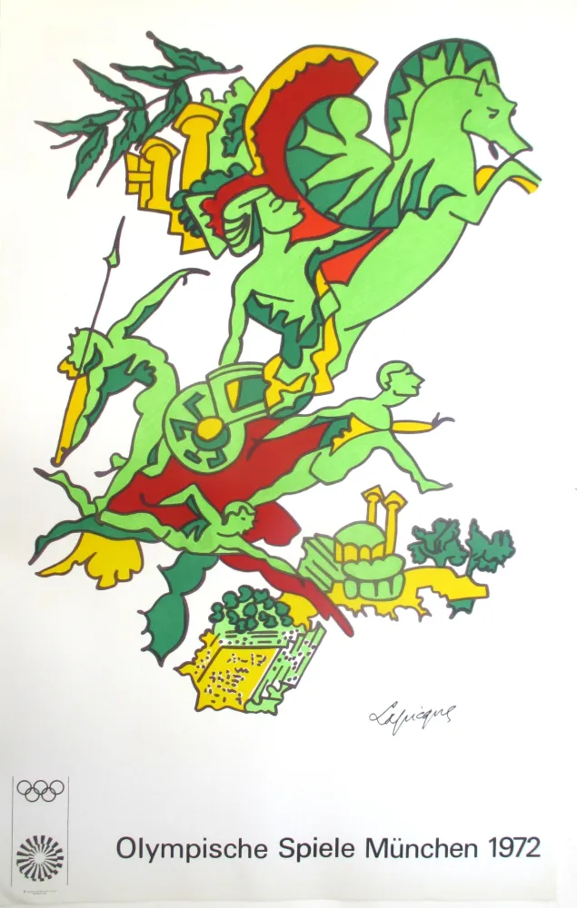 Lithograph Lapicque - Olympic Games 1972, original lithograph