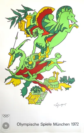 Lithograph Lapicque - Olympic Games 1972, original lithograph