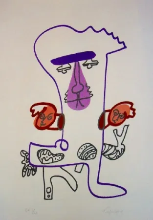 Lithograph Lapicque - Partage de midi