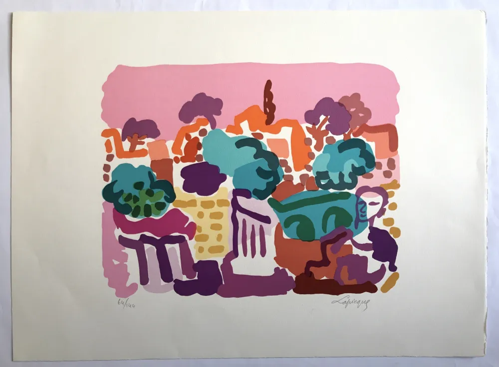 Lithograph Lapicque - Printemps romain