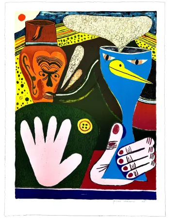 Lithograph Larsen - La Main