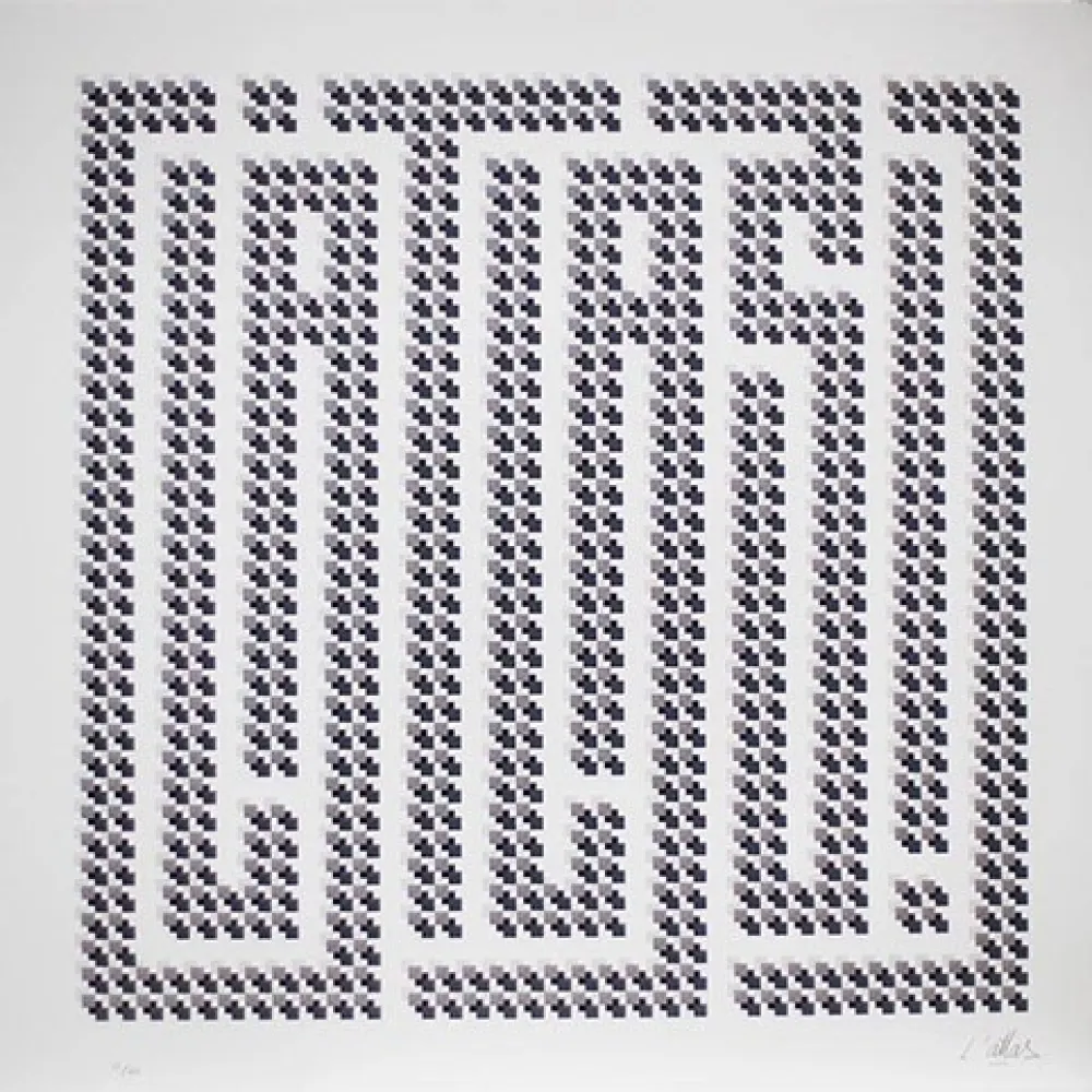 Lithograph L'atlas - Squares series #2