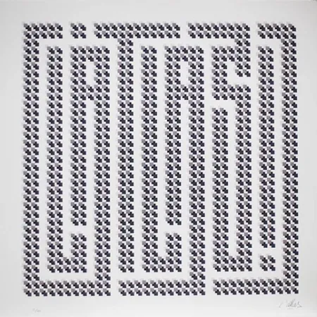 Lithograph L'atlas - Squares series #2