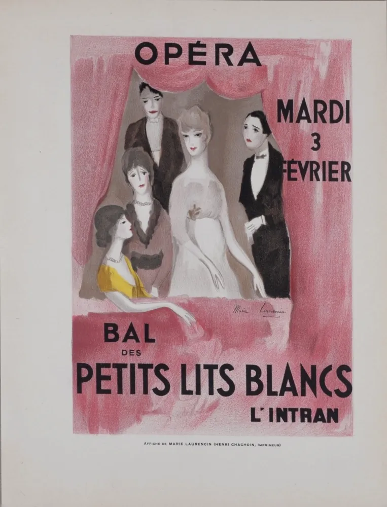 Lithograph Laurencin - Bal des petits lits blancs, vers 1930