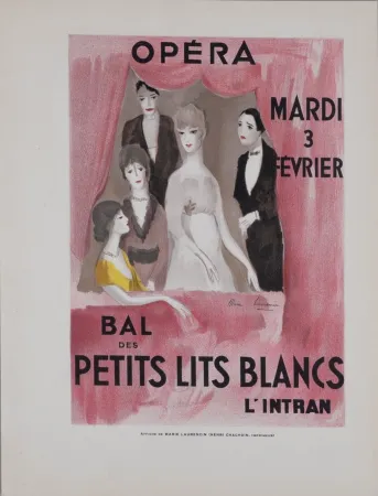 Lithograph Laurencin - Bal des petits lits blancs, vers 1930