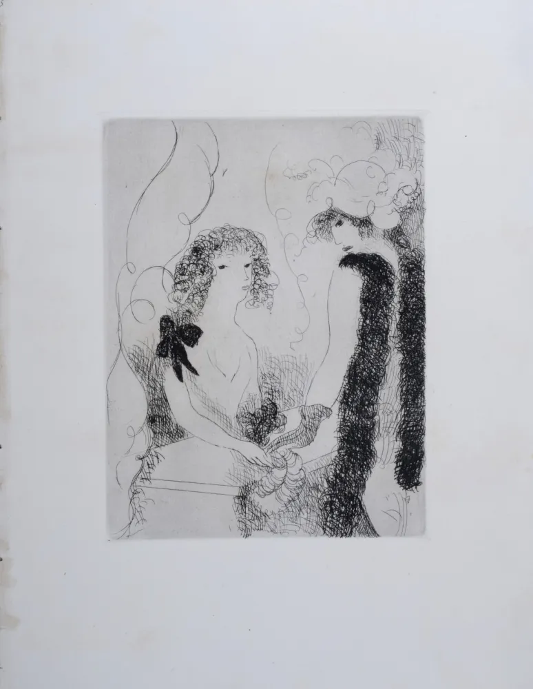Etching Laurencin - Frivolités (ou La Marchande de rubans)