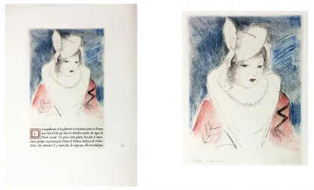 Engraving Laurencin - LA PRINCESSE DE CLÈVES (Pl. II signée au crayon). 1947