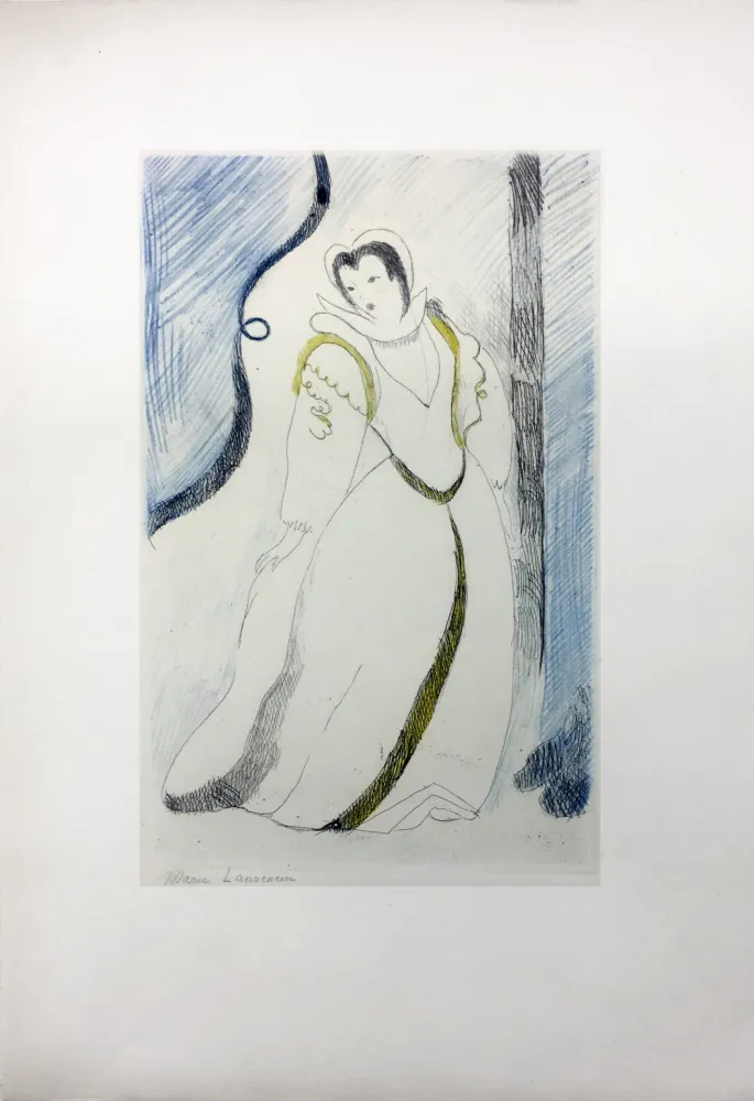 Engraving Laurencin - LA PRINCESSE DE CLÈVES (Pl. III signée au crayon). 1947