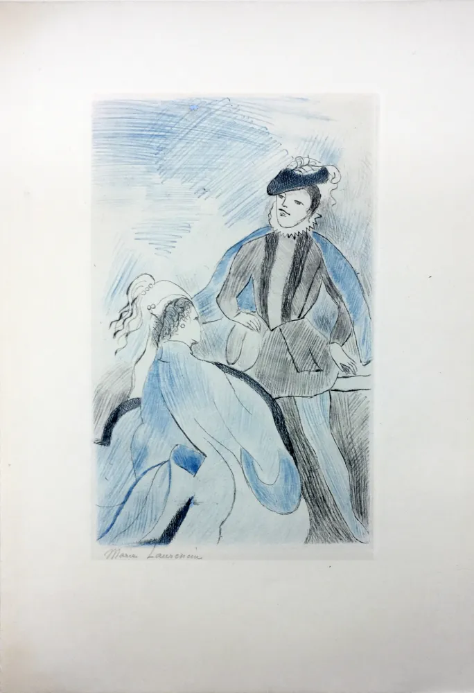 Engraving Laurencin - LA PRINCESSE DE CLÈVES (Pl. VIII signée au crayon). 1947