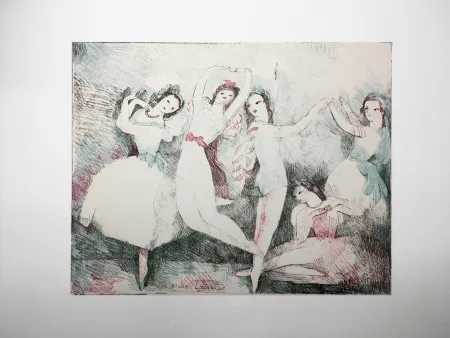 Lithograph Laurencin - LES FÊTES DE LA DANSE (Lithographie). 1937.
