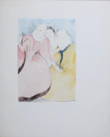 Etching Laurencin - Les trois jeunes filles