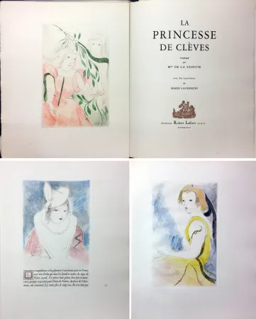 Illustrated Book Laurencin - Mme de Lafayette : LA PRINCESSE DE CLÈVES. 10 gravures originales en couleurs de Marie Laurencin (1947) ‎ 
