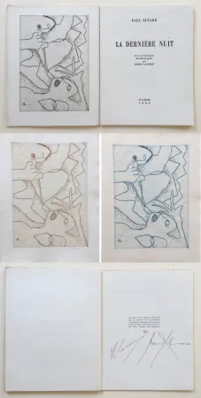 Illustrated Book Laurens - Paul Éluard : La Dernière Nuit. Avec un frontispice gravé par Henri Laurens (1942).