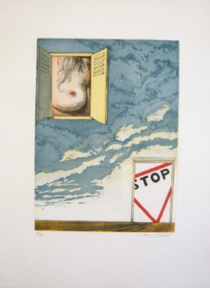 Etching And Aquatint Laventhol - Composition 2