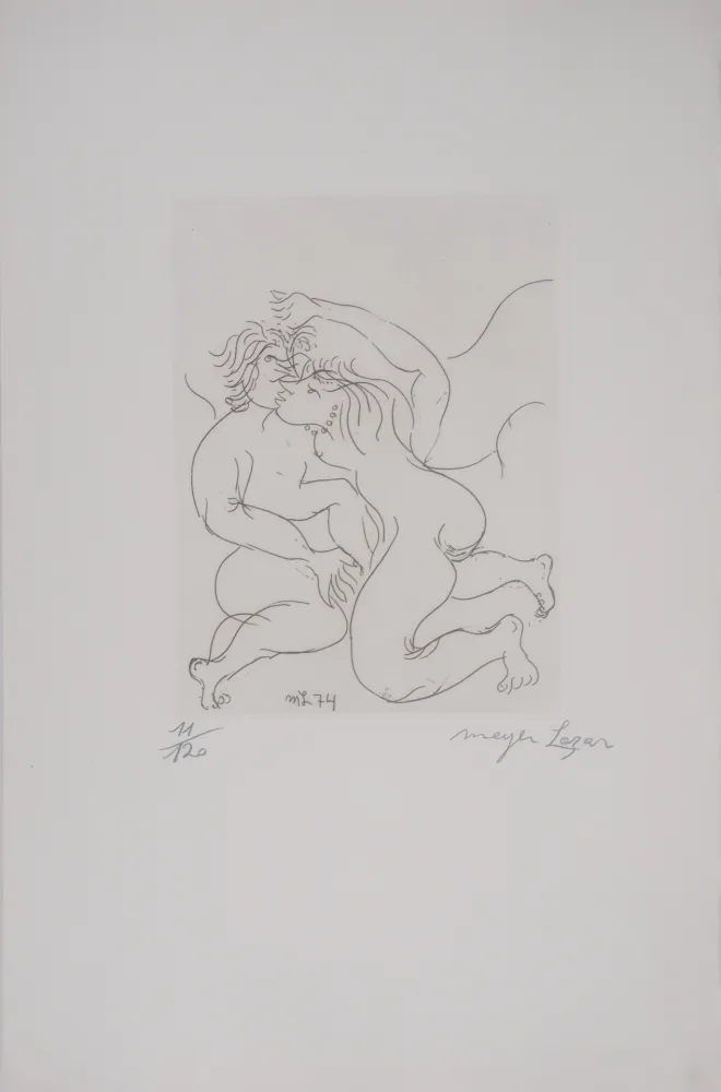 Etching Lazar - Cantique des Cantiques, Etreinte amoureuse